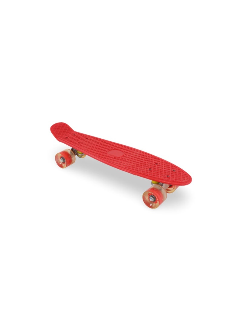 22.5 Inches LED Cruiser Skateboard – Red - Image 1