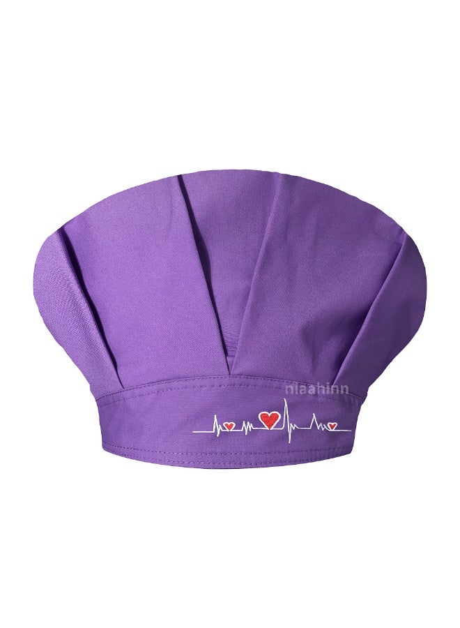 NIBEMINENT Women Scrubs Hats Unisex Adjustable Cotton Sweatband Cap Head Cover Work Wear Sanitary Breathable Bouffant Scrub Caps