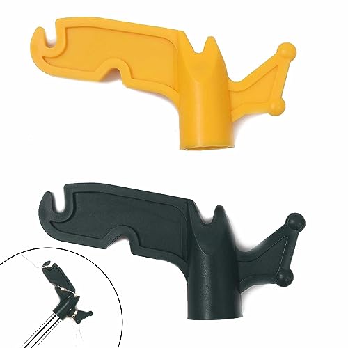 TonGass (2-Pack Multi-Purpose Plastic Utility Hook Attachment for Poles-Screw-On Hook 3/4" Inner Diameter Fits Threaded Poles Extension Poles & Broom Handles, Bird Feeder Pole Hanger Tool - Image 1