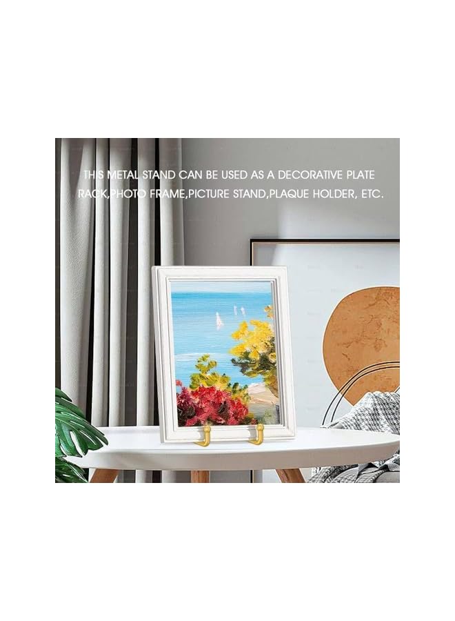 The Bros 2 PCS Gold Plate Stands for Display,15 cm Iron Art Display Stand Dish Rack,Gold Plate Holder Display Stand Art Collection Holder Picture Frames Display Racks for Home Kitchen Store-L - Image 4