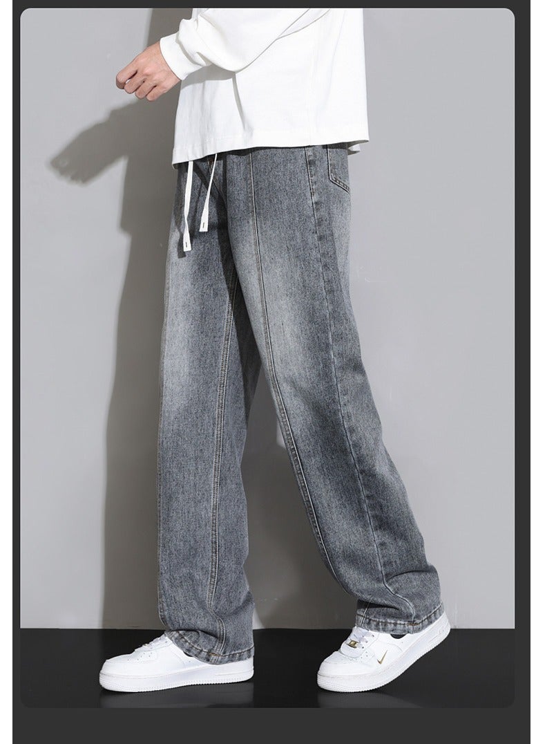 Fashionable Men's Loose Straight Leg Jeans, Wide Leg Casual Pants  - Image 2