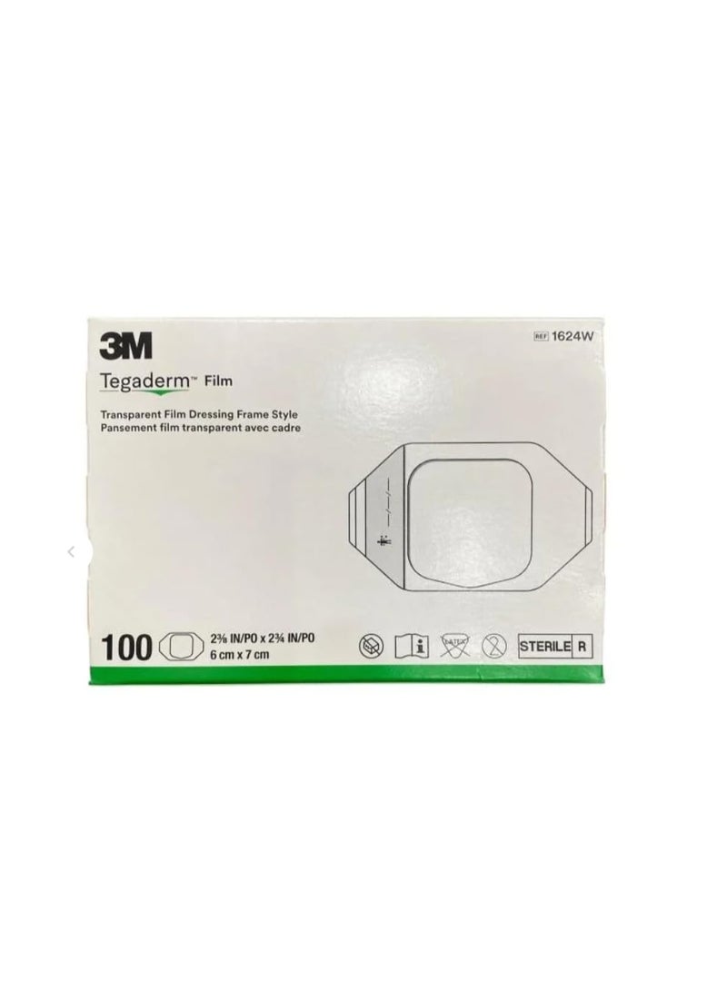 تجاديرم 3M ضمادة غشاء تيجاديرم 1624W من هيلث كير، نمط الإطار، طول 2.75 انش × عرض 2.36 انش، شفاف (عبوة من 100 قطعة) - Image 2