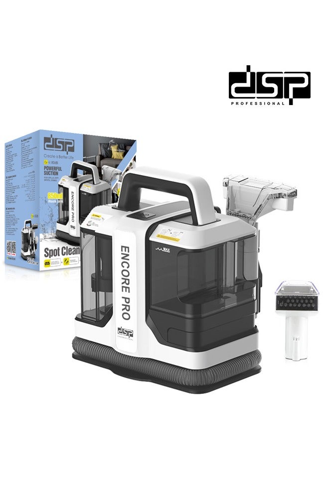 DSP Carpet Cleaner,11kpa Portable Carpet & Upholstery, Multi-purpose Spot Cleaner,Powerful Deep Stain Cleaning for Couch, Pets, Car Seats, Upholstery & Furniture, Spot with Dual Size Brushhead,450W,KD2041,White - Image 1