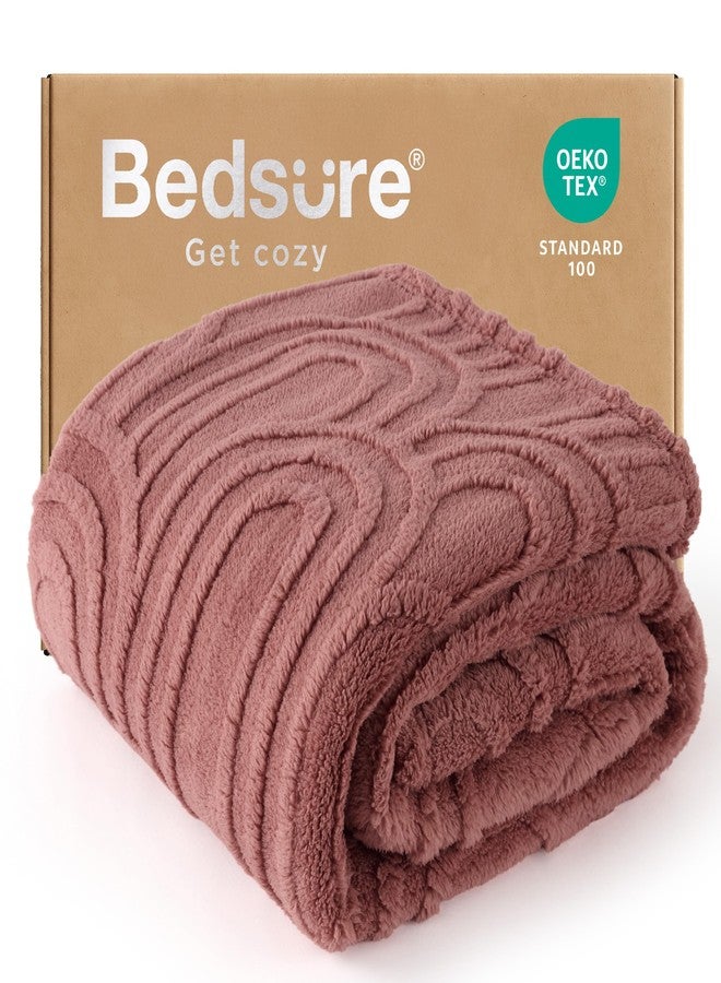 Bedsure GentleSoft Pink Throw Blanket for Women - Super Soft & Cozy, Fleece Blankets for Girls, Pink Decor Gifts for Home, Room, Office, Couch & Bed, Dusty Pink, 50x60 Inches - Image 1