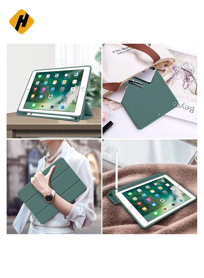 HuHa iPad 6th Generation Case, iPad 5th Generation Case with Pencil Holder, Premium Folio Folding Stand Smart Auto Wake/Sleep Protective Tablet Case Cover for Apple iPad 9.7 Inch 2018/2017  - Image 4