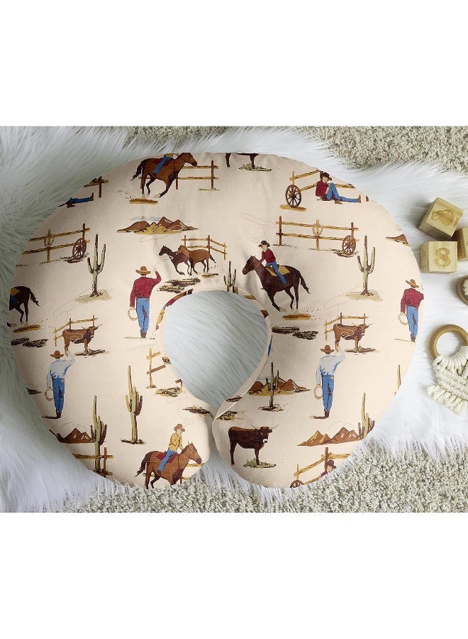 Sweet Jojo Designs Wild West Cowboy Nursing Pillow Cover Breastfeeding Pillowcase for Newborn Infant Bottle or Breast Feeding (Pillow NOT Included)  - Image 5