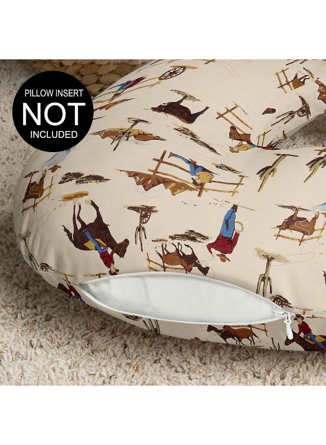 Sweet Jojo Designs Wild West Cowboy Nursing Pillow Cover Breastfeeding Pillowcase for Newborn Infant Bottle or Breast Feeding (Pillow NOT Included)  - Image 3