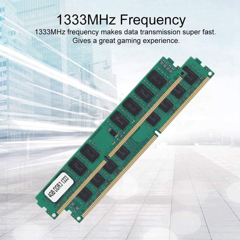 ذاكرة RAM من نوع DDR3 بسعة 4 جيجابايت وتردد 1333 ميغاهرتز، ذاكرة عالية السرعة لنقل البيانات بسرعة، تتميز بتوصيل سهل (Plug and Play) عبر منفذ 240 PIN. - Image 4