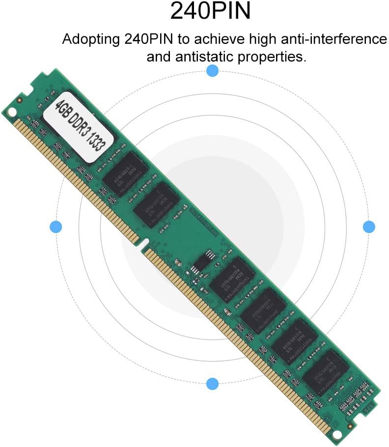 ذاكرة RAM من نوع DDR3 بسعة 4 جيجابايت وتردد 1333 ميغاهرتز، ذاكرة عالية السرعة لنقل البيانات بسرعة، تتميز بتوصيل سهل (Plug and Play) عبر منفذ 240 PIN. - Image 5
