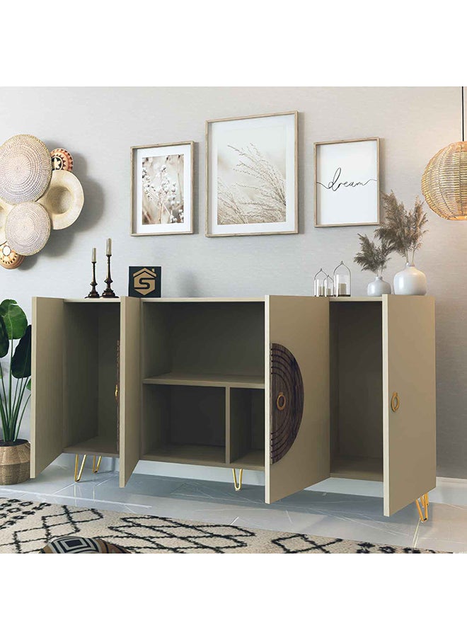 Stylish Home - Modern beige and brown buffet or entrance console - MD11 40x160x90 cm - Image 1