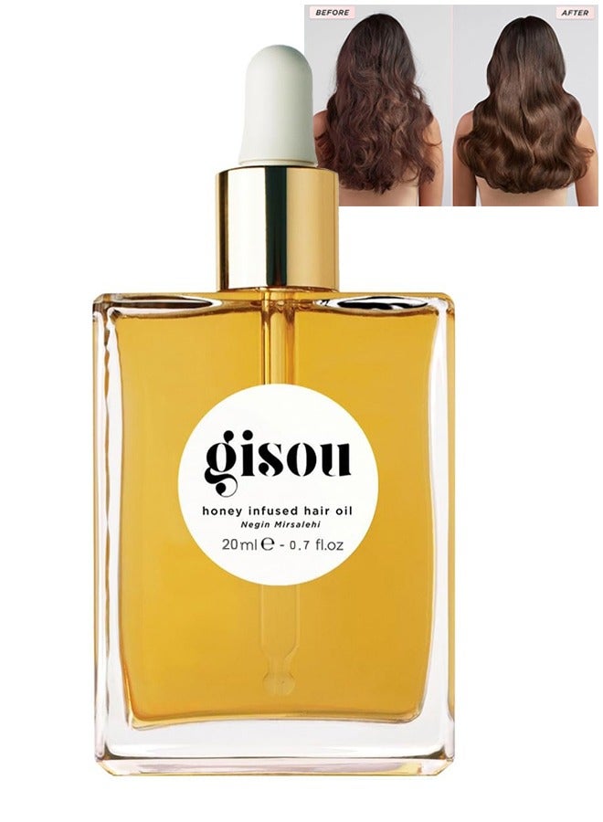 Gisou Honey Infused Hair Oil, Negin Mirsalehi, 20ml 0.7fl.oz - Image 1