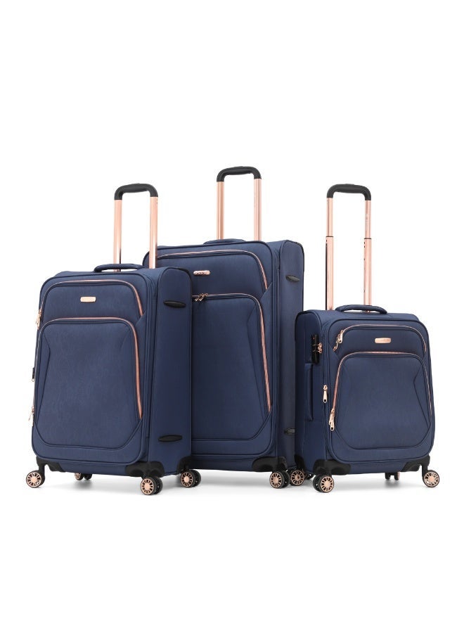 Sonada 3-Piece Softside Luggage Set with 360° Spinner Wheels - Lightweight Trolley Suitcases (20" Carry-On, 24", 28") - Image 1