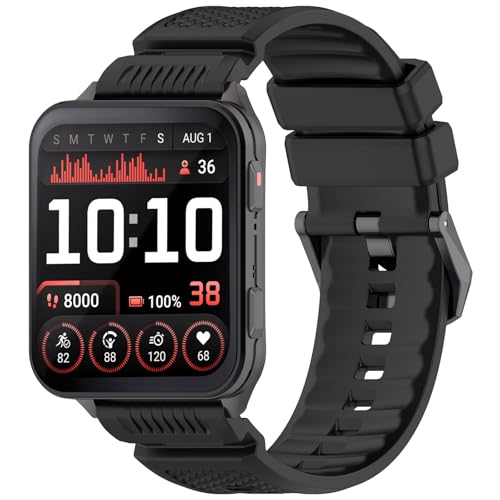 AWADUO Compatible with Garmin Venu X1 Replacement Band Silicone Wrist Strap Bracelet Soft And Durable with Quick Release Smartwatch Accessorie24mmBlack - Image 1