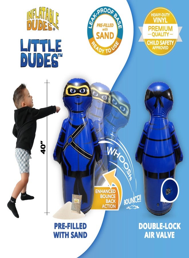 INFLATABLE DUDES Ninja Toy 40 Inches -Kids Punching Bag | Already Filled with Sand| Bop Bag | Inflatable Bopper | Boxing | Ninja Birthday Party | Punching Bag for Kids- (Little Dudes Nobi) - Image 3