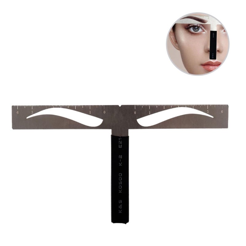 Classic Eyebrow Positioning Ruler Stencil Kit Eyebrow Drawing Tool Natural Symmetrical Shape for Makeup Artists - Image 1