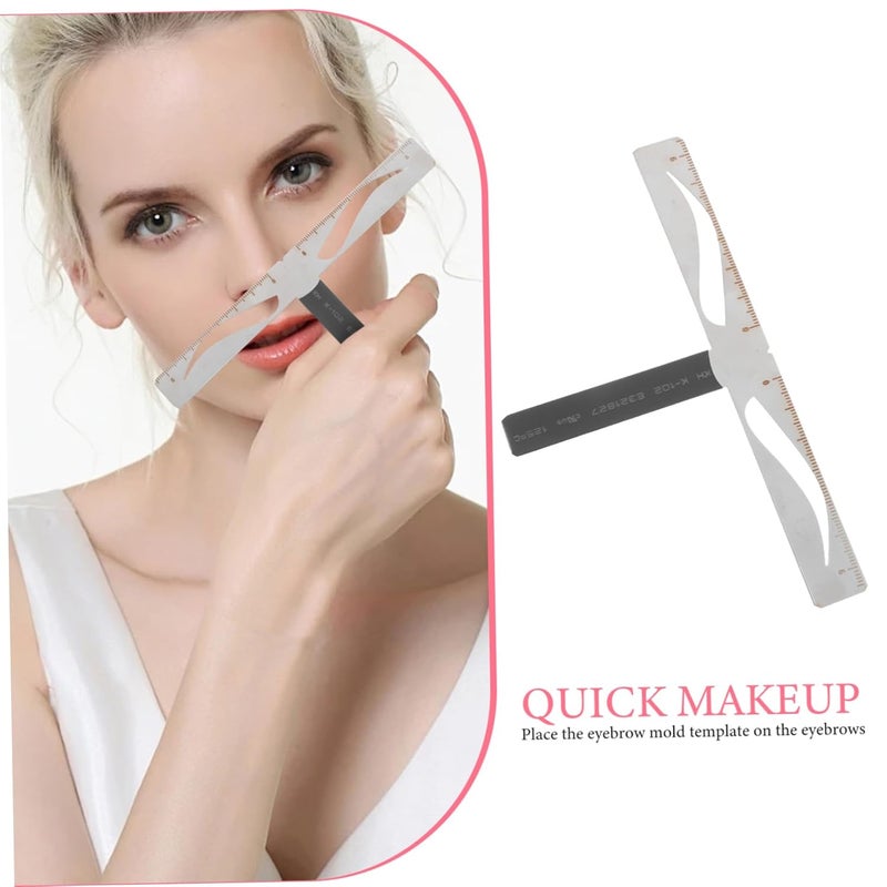 Classic Eyebrow Positioning Ruler Stencil Kit Eyebrow Drawing Tool Natural Symmetrical Shape for Makeup Artists - Image 3