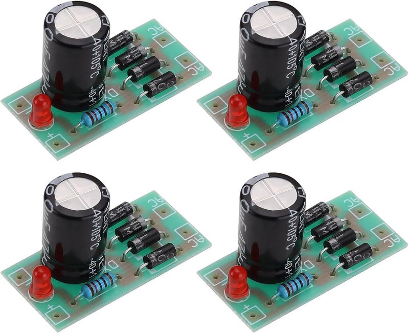 OTOTEC 4 pcs AC 6-16V to DC 12V Converter Power Supply 1N4007 Full Bridge Rectifier Filter Power Supply Module for Model Train Railroad LED - Image 1
