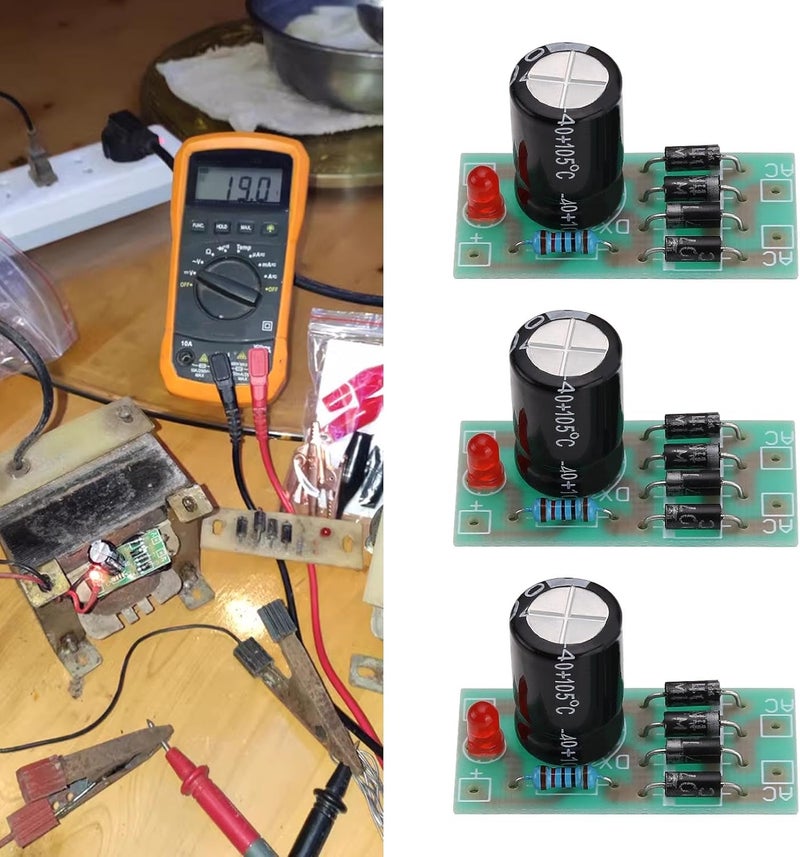 OTOTEC 4 pcs AC 6-16V to DC 12V Converter Power Supply 1N4007 Full Bridge Rectifier Filter Power Supply Module for Model Train Railroad LED - Image 3