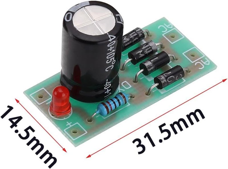 OTOTEC 4 pcs AC 6-16V to DC 12V Converter Power Supply 1N4007 Full Bridge Rectifier Filter Power Supply Module for Model Train Railroad LED - Image 4