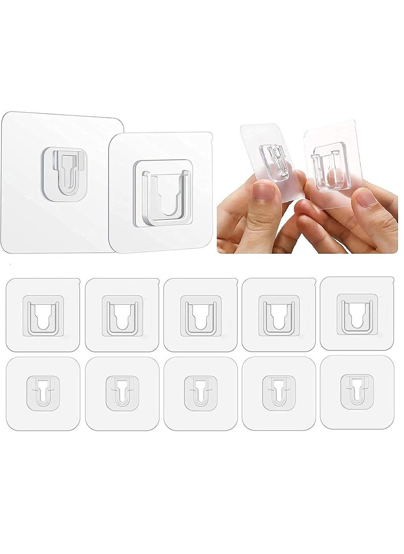 Retailio Retailio DoubleSided Adhesive Wall Hooks 3kgMax Heavy Duty MultiPurpose Transparent for Bathroom and Kitchen Waterproof and OilProof Set of 8 Pairs 4  - Image 1