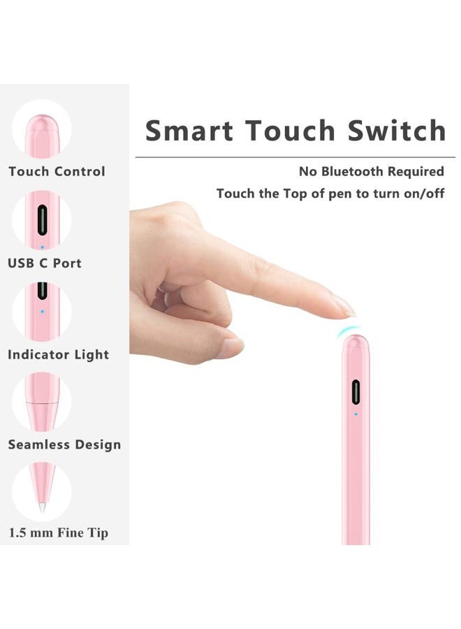 Xiron Stylus Pen for iPad (2018-2025) with Fast Charging & Palm Rejection, Pencil for Apple iPad 11th A16/10/9/8/7/6th, Pro 11“13”M4/12.9 inch, Air 11/13 inch M3 2025&M2 2024/5/4/3rd, Mini A17 Pro/6/5th - Image 4