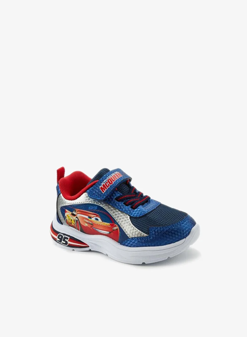 ديزني Boys Cars Print Light-Up Ankle School Sneakers