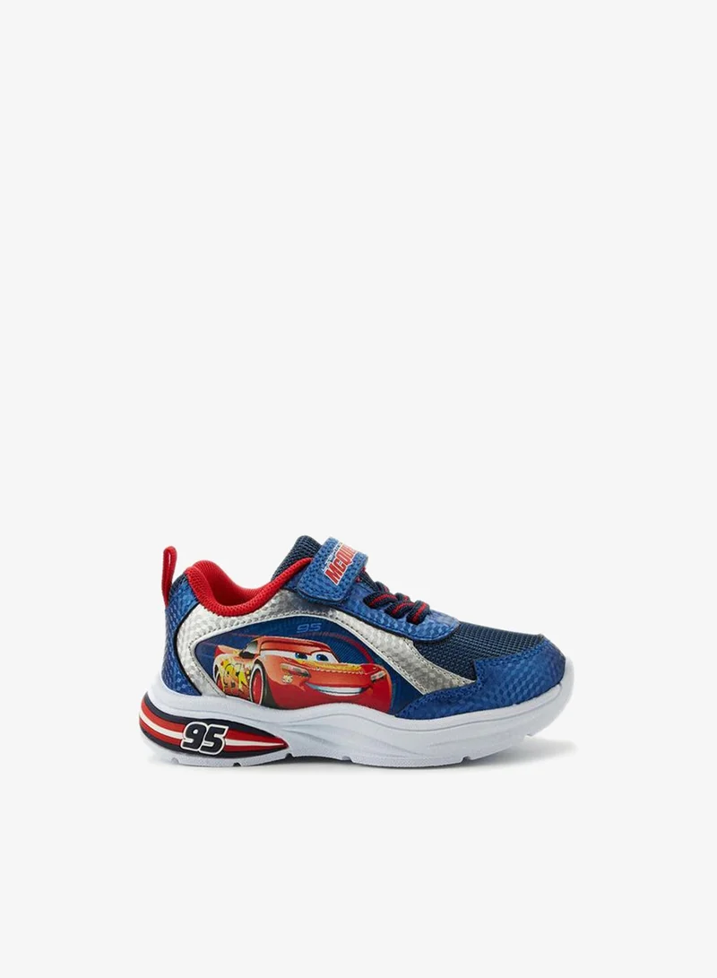 ديزني Boys Cars Print Light-Up Ankle School Sneakers