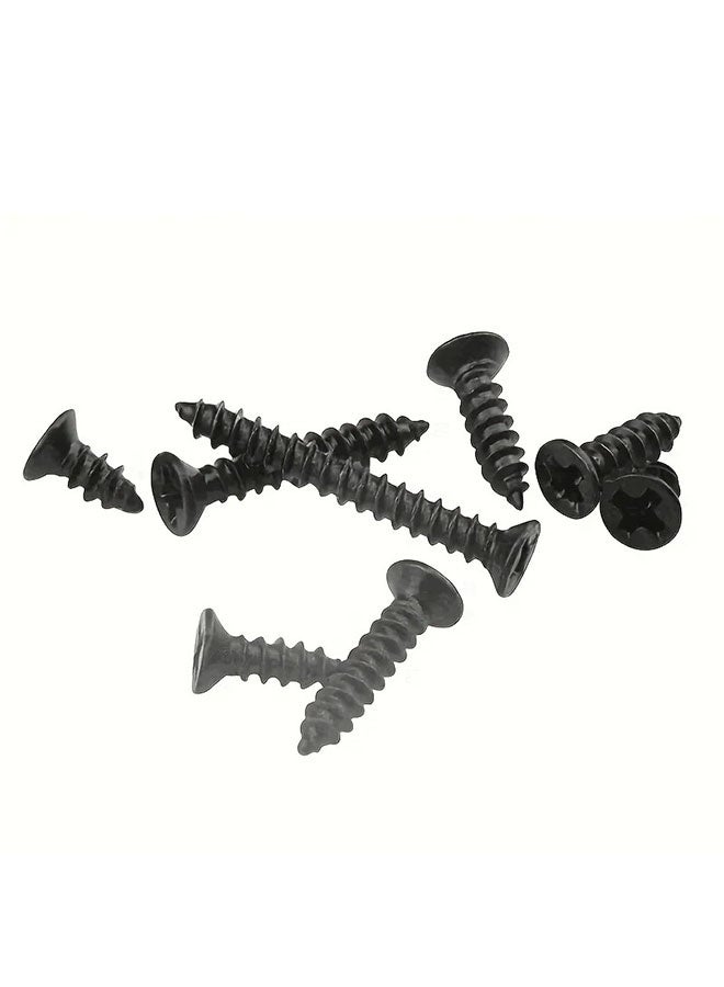 Baytak 800Pcs Self-Tapping Screw Kit, M2 Black Carbon Steel Flat Countersunk Cross Head Screws Assortment,4/5/6/8/10/12/16/20 mm Miniature Screws Set for Wood, Plastic and Soft Metal - Image 4