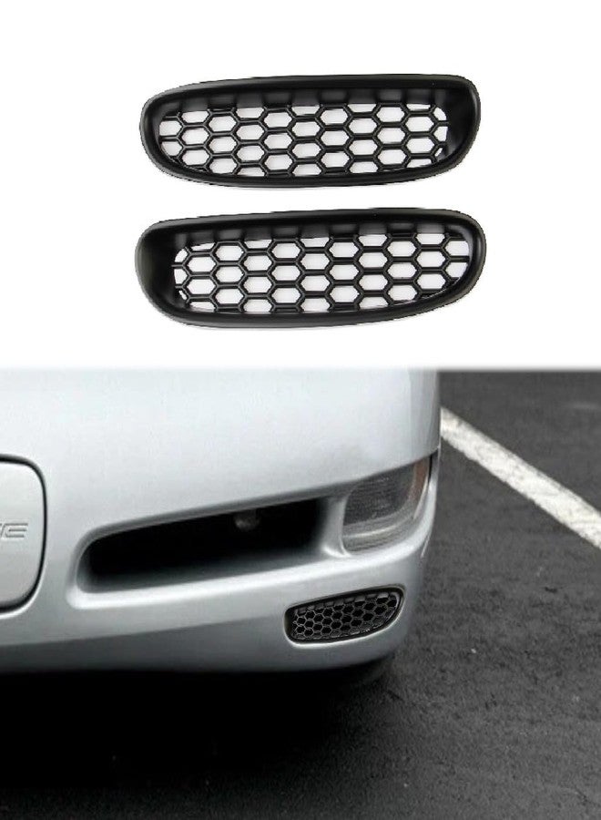 Fewshaw Black Front Bump Reseau Cover Fog Trim Accessories for 1997-2004 Chevrolet Corvette C5 - Image 1