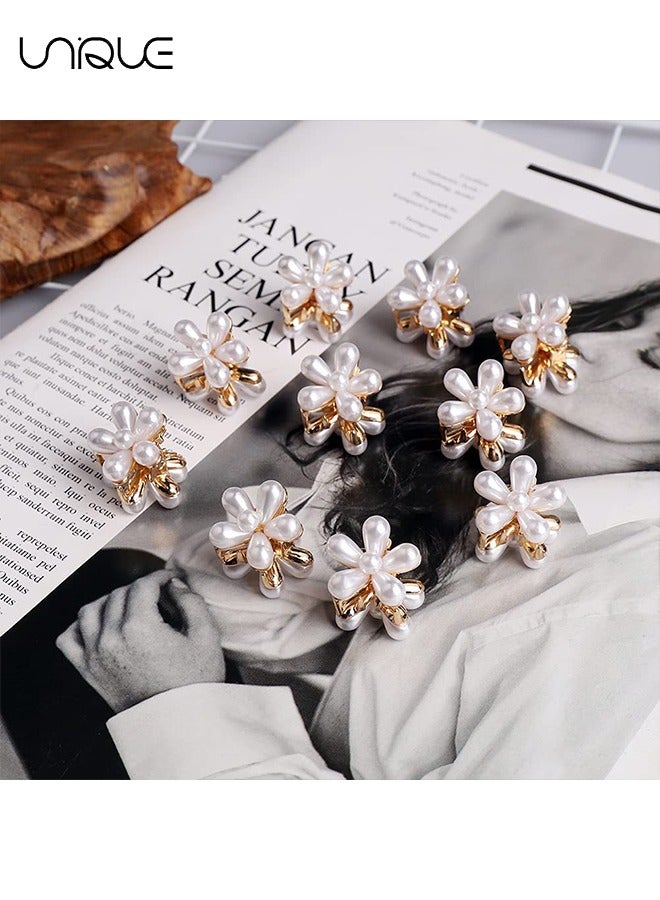 يونيك 10 قطع مقاطع شعر لؤلؤية صغيرة ، مشابك شعر يدوية بيضاء مقاطع شعر زخرفية اكسسوارات الشعر النسائية - Image 4