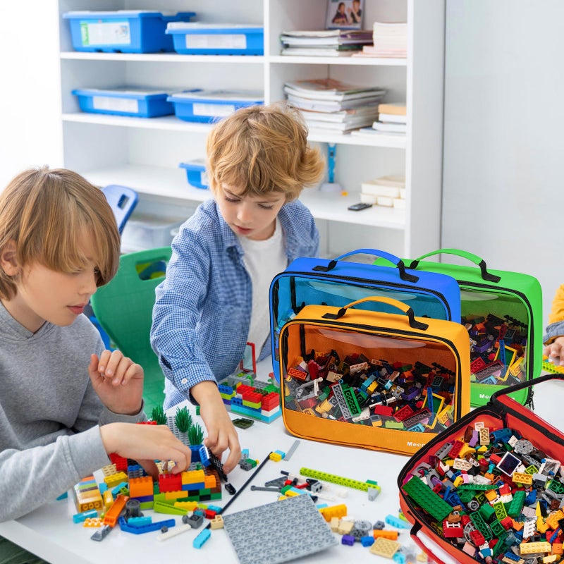 Mecozone 4 PCS Toys Storage Bag, Classic Bricks Building Set Storage Bag, Travel Case for Building Toys, Puzzles - Image 5