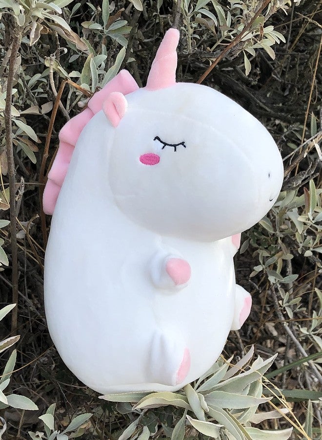 Plushland وسادة يونيكورن ناعمة من القطيفة من بلاشلاند، وسادة بيضاء محشوة للعناق، لعبة للأطفال والمراهقين والبالغين، هدية عيد ميلاد، عيد الحب، عيد الميلاد (يونيكورن) - Image 5