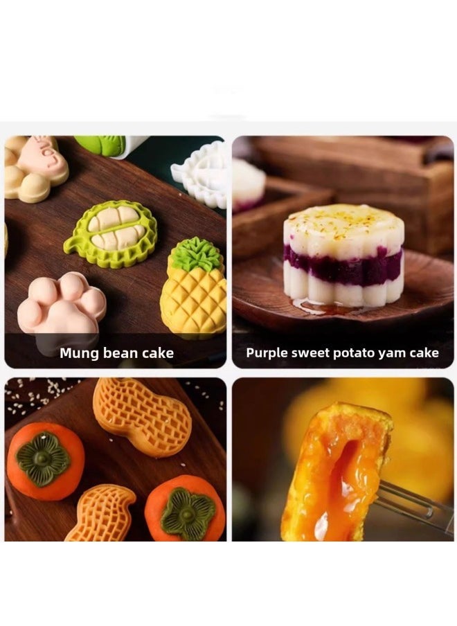 50g Hand-pressed Traditional Mid-Autumn Moon Cake Mold Home Mung Bean Cake Ice Skin Flow Heart Dim Sum Creative Baking Mold-Specifications  - Image 3