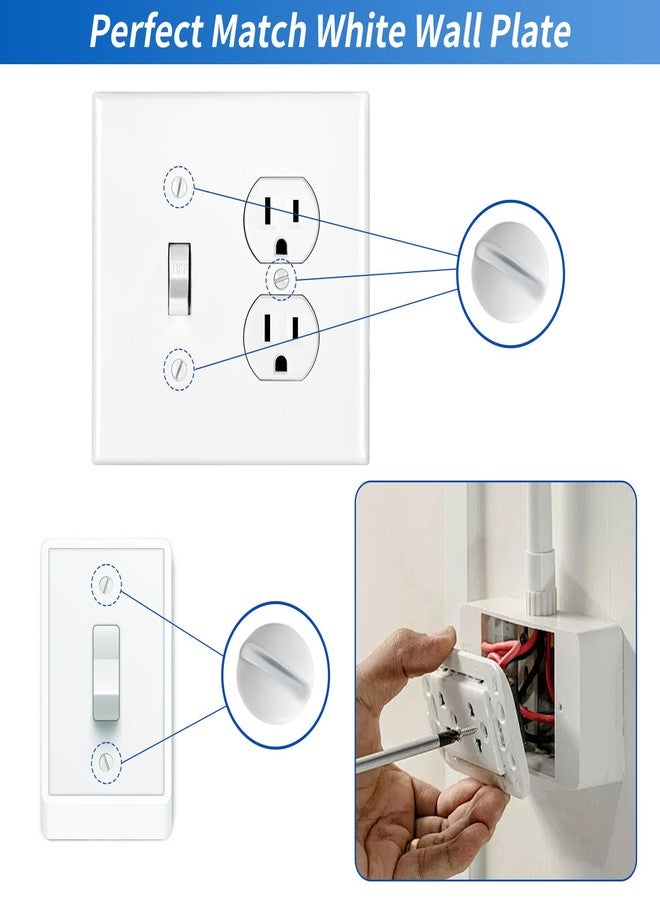 Ladinka 120PCS White Wall Plate Screws Kit - #6-32 Thread Outlet Cover & Switch Plate Fasteners with 4 Lengths (3/8" to 1") for Electrical Outlets, Light Switch Plates, and Faceplate Mounting - Image 4