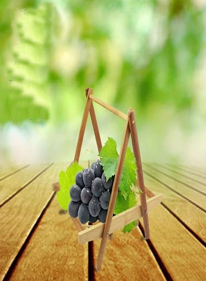 فاشون هوم الخيزران للطي دراجة اليدوية الحرفية الغذاء تجفيف الرف البني  - Image 3