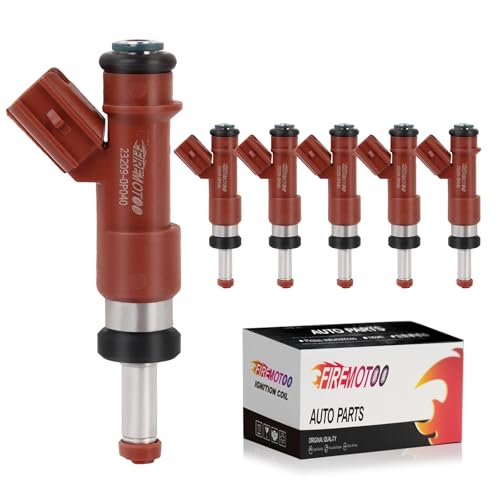 FIREMOTOO Fuel Injectors Pack of 6 Compatible with ES350 2007-2012 RX350 2007-2010 for Toyota Camry 2007-2011 RAV4 2006-2012 Highlander 2008-2010 Avalon 2005-2012 Sienna 2007-2010 Venza 2009-2015 12 Holes - Image 1