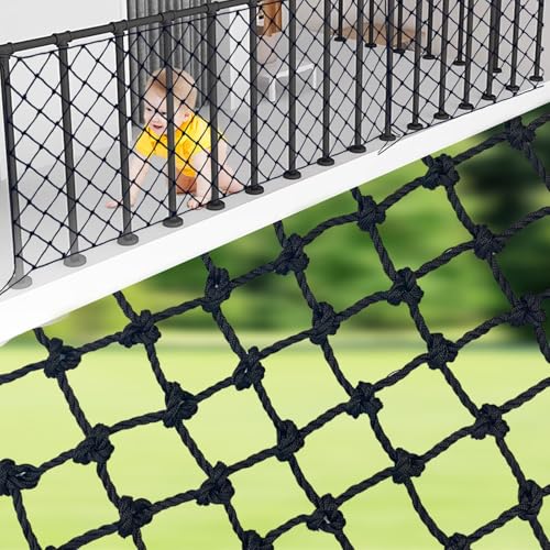 HARERNET Safety Net for Balcony,Stair Rope Net,Safety Netting for Railings,Suitable for Children's Playgrounds, Stair, Railing, Indoor and Outdoor Decoration (6mm,1X2m) - Image 1