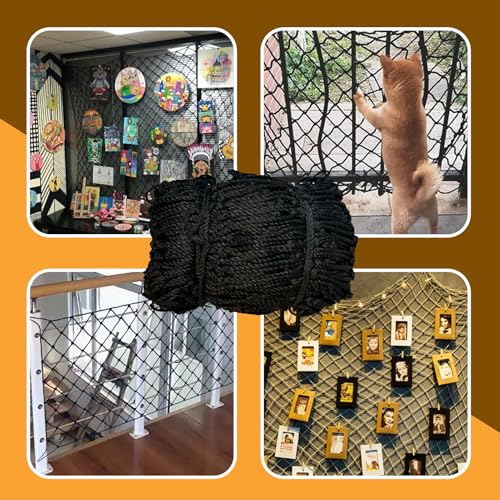HARERNET Safety Net for Balcony,Stair Rope Net,Safety Netting for Railings,Suitable for Children's Playgrounds, Stair, Railing, Indoor and Outdoor Decoration (6mm,1X2m) - Image 5