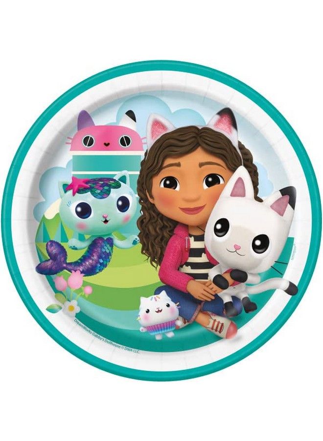 Unique حزمة مستلزمات حفلة عيد ميلاد دمى جابي تشمل 16 طبق كعكة حلوى 16 طبق غداء 16 مناديل 1 غطاء طاولة 16 حقيبة هدايا (حزمة لـ 16)  - Image 3