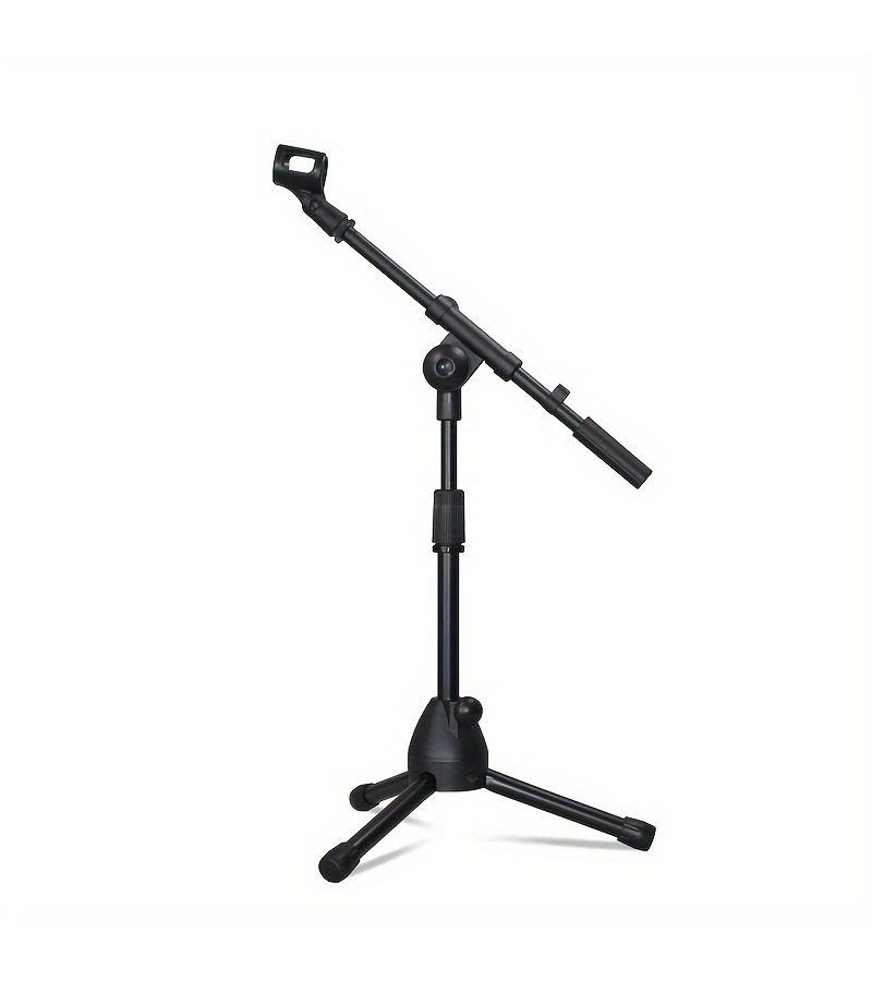 Black Portable Microphone Stand for Floor Drums Guitar Erhu and More - Image 2