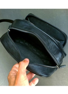 Motevia Motevia Men's Handbag, 100% Genuine Leather Handbag with Wrist Handle with Three Pockets  - Image 3