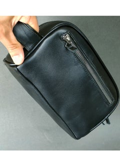Motevia Motevia Men's Handbag, 100% Genuine Leather Handbag with Wrist Handle with Three Pockets  - Image 4