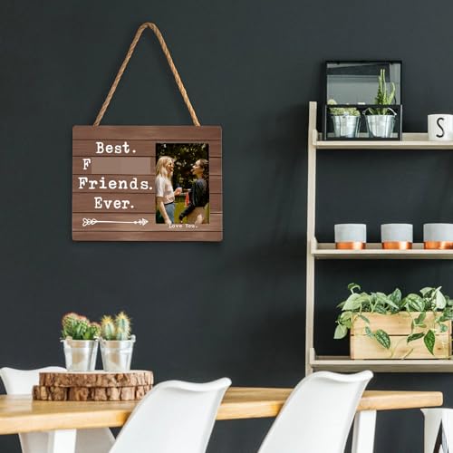 FONDCANYON Best Friends Ever Picture Photo Frame, Bestie Bff Friend Picture Frames, Best Friend Ever Gifts, Best Friend Friendship Gifts For Men Women Friends Birthday Christmas Girls(4x6 Inch Photo) (Color-1) - Image 3