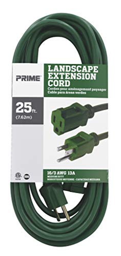Prime Wire & Cable EC880625 25-Foot 16/3 SJTW Lawn and Garden Outdoor Extension Cord, Green - Image 2