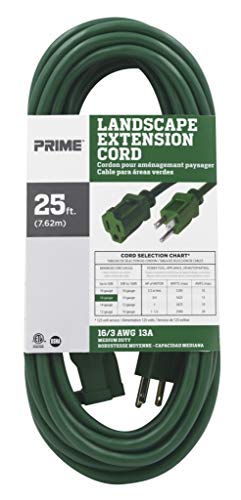 Prime Wire & Cable EC880625 25-Foot 16/3 SJTW Lawn and Garden Outdoor Extension Cord, Green - Image 3