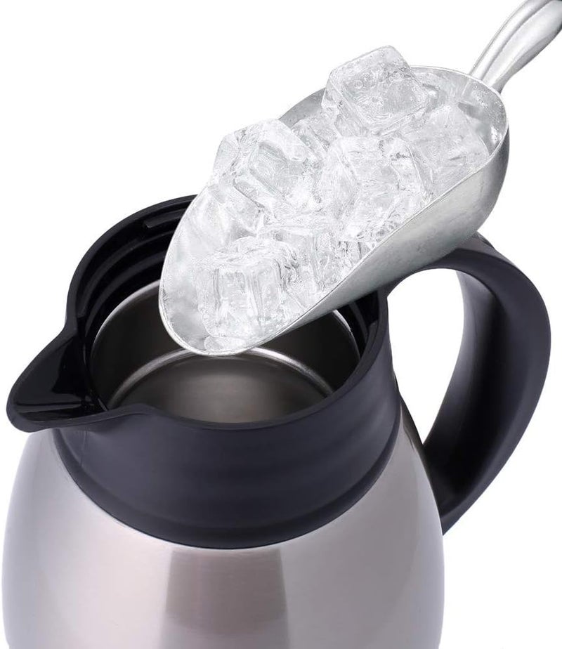 GiNT Stainless Steel Thermal Coffee Carafe, Double Walled Vacuum Water and Beverage Dispenser, 12 Hour Heat Retention, 65 OZ /1.9 Liter, Silver - Image 4