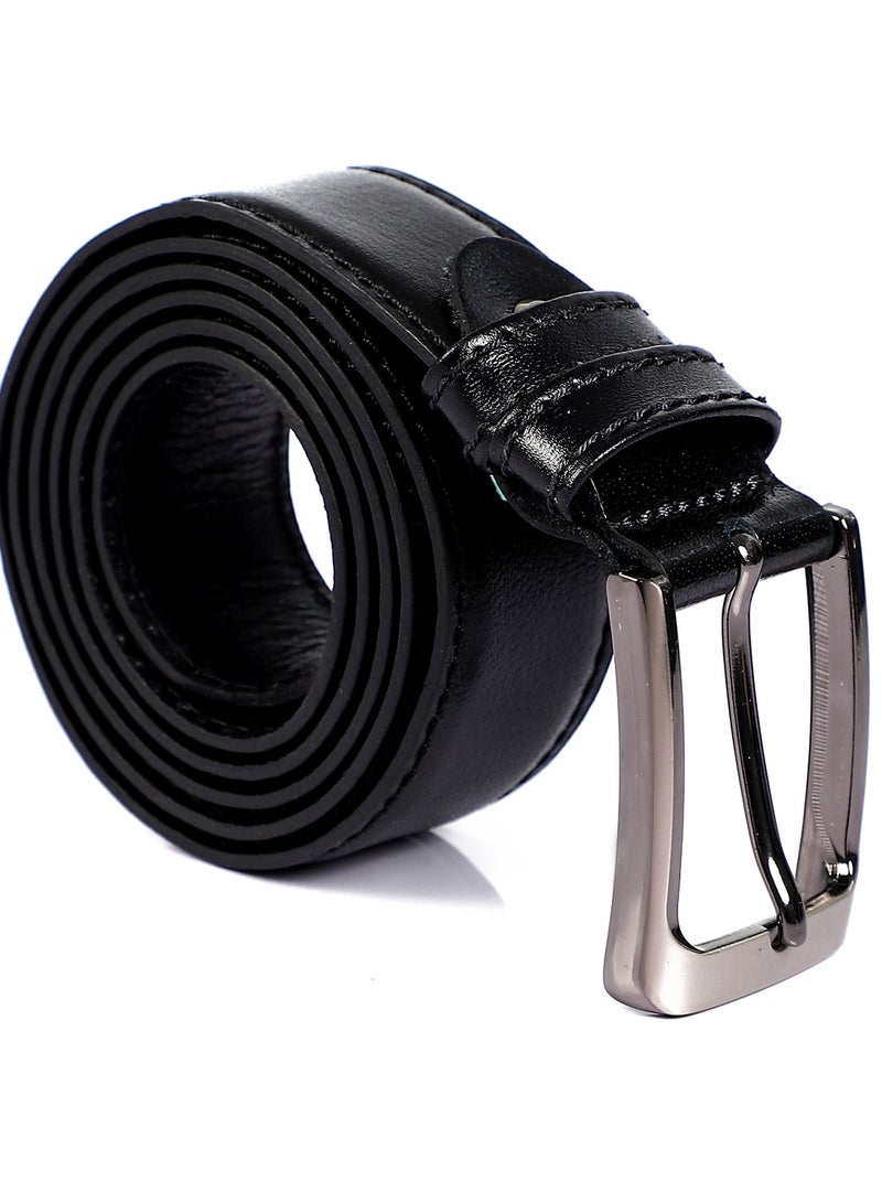 Andora Classic Plain Leather Belt - Black - Image 1