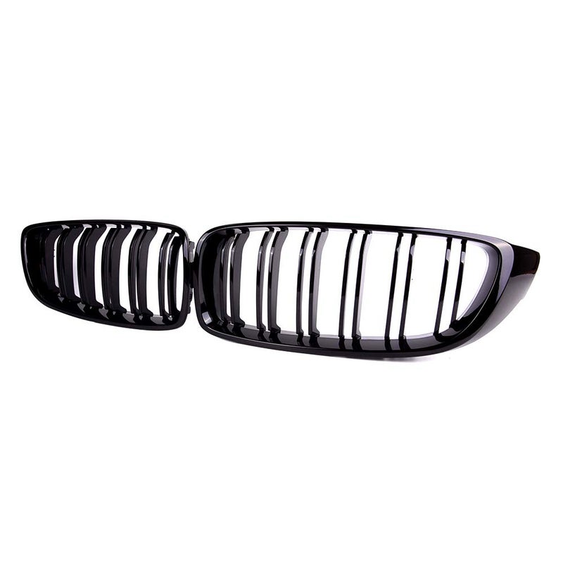 SNA شبكة كلى SNA F32 مناسبة لسيارات بي إم دبليو 4 سيريز F32 F33 F36 (2014-2019) F82 M4 F80 M3 (2015-2019) (شبكة ABS مزدوجة الشفرات باللون الأسود، مجموعة من قطعتين) - Image 2