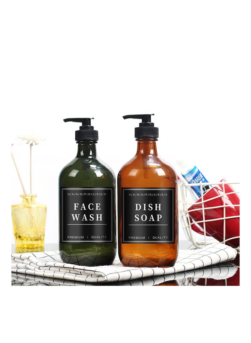 SYOSI 36PCS Waterproof Bottle Labels, Hand Soap Waterproof Label Stickers Durable Shampoo and Conditioner Bottle Labels Soap and Shampoo Waterproof Dispenser Tags for Glass or Plastic Bottles(Black) - Image 5
