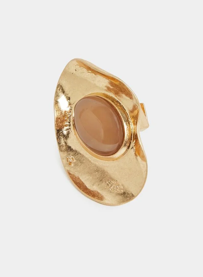Styli  Statement Ring with Amber Stone for Women | Best Price UAE